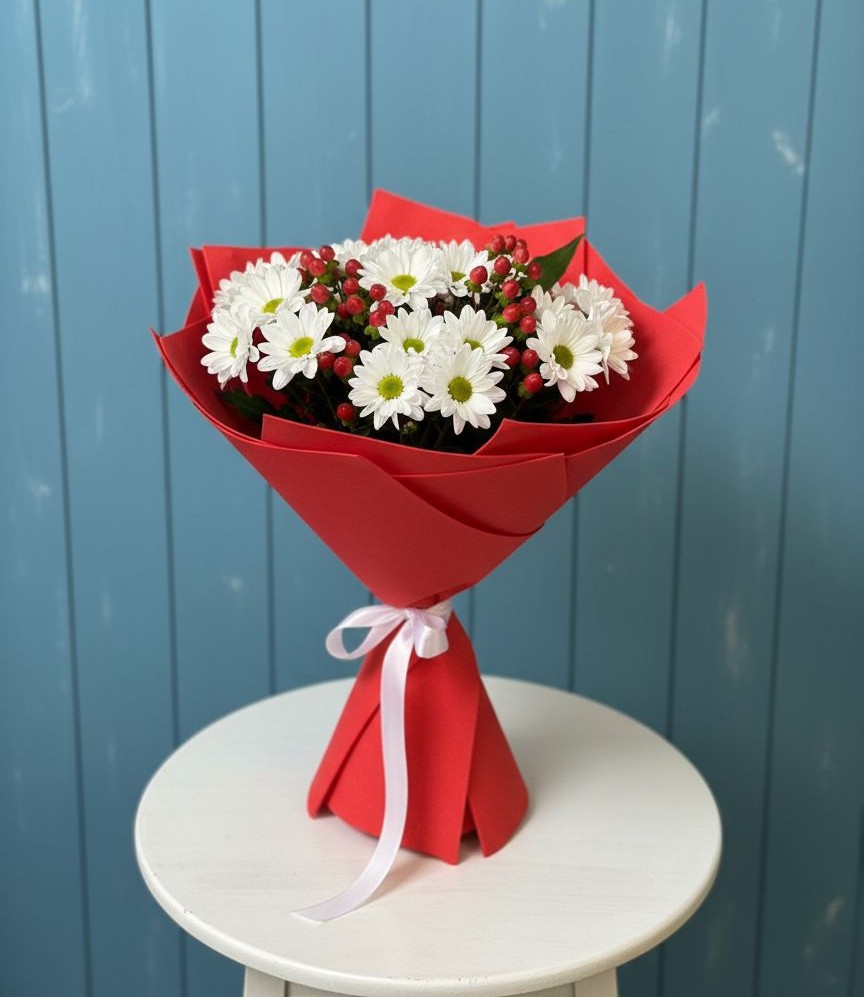 Букет цветов из: Хризантемы в Ладожской