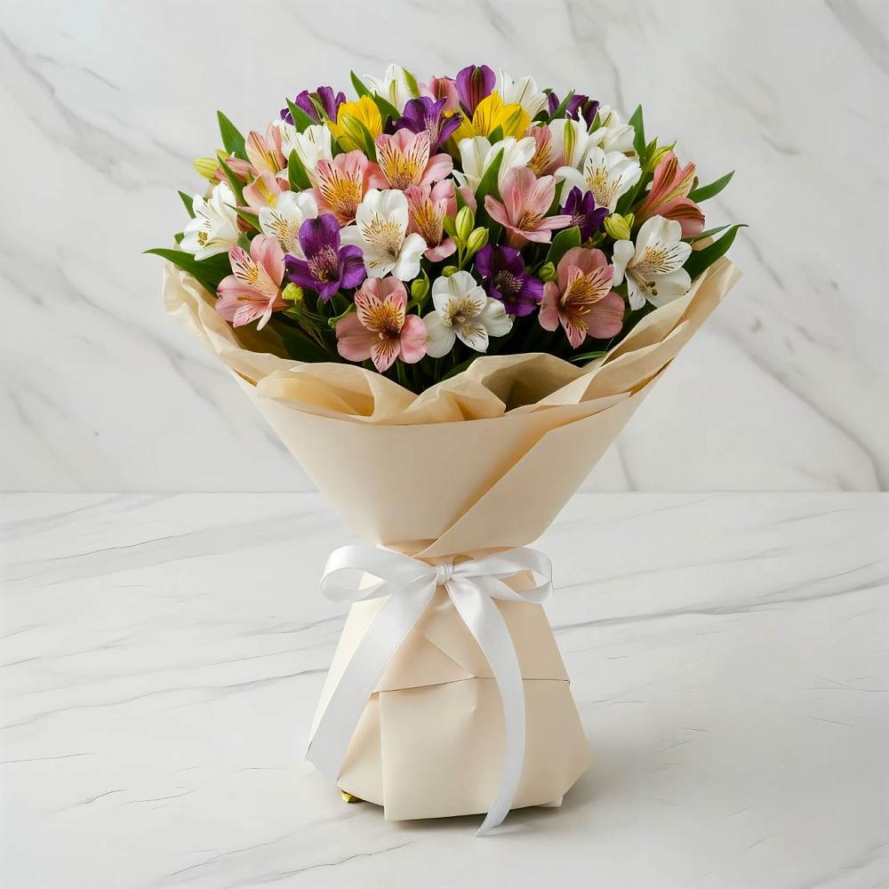 Букет цветов из: Альстромерии в Ладожской