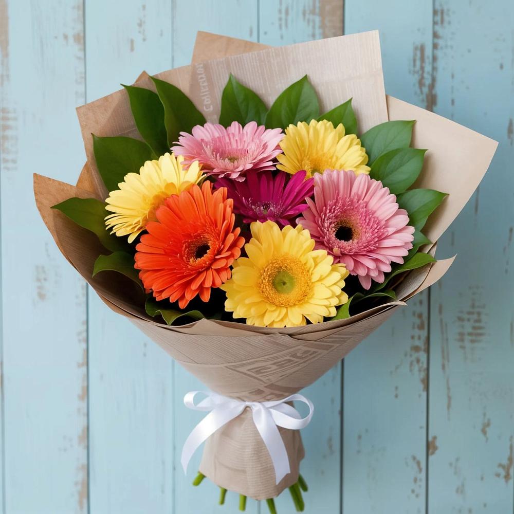 Букет цветов из: Герберы в Ладожской