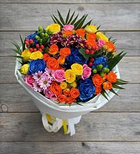 Букет цветов из:  Розы и Хризантемы в Ладожской