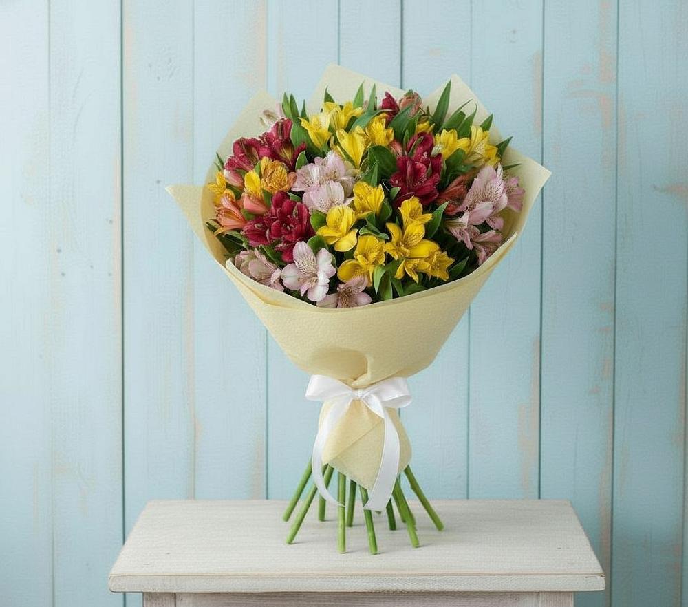Букет цветов из: Альстромерии в Ладожской