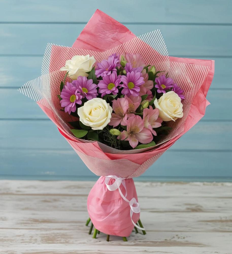 Букет цветов из: Герберы в Ладожской