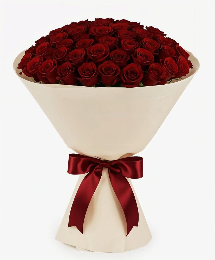 Букет 101 Бордовая роза Блэк Бакарра в Ладожской