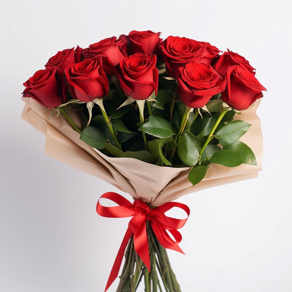 Букет 11 Красных роз Эдлесс Лав в Ладожской